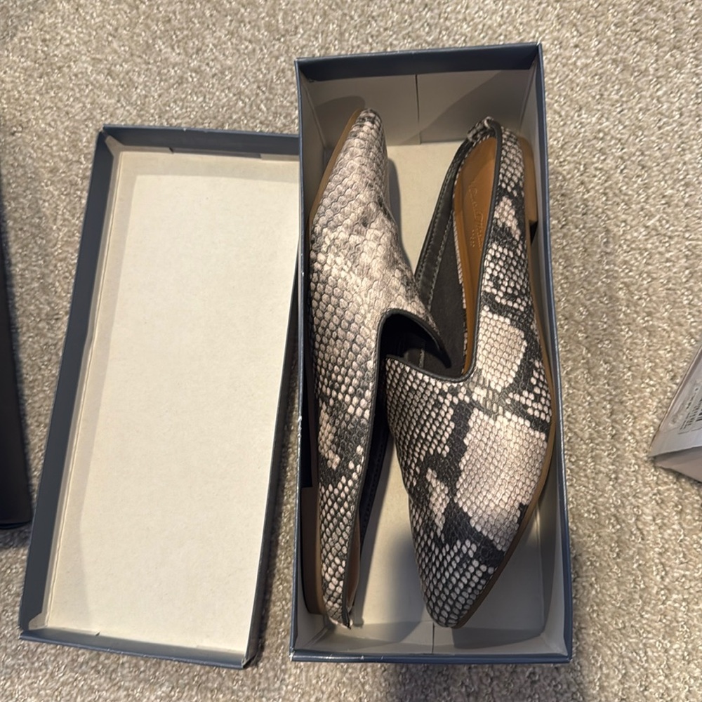 snake print mules
